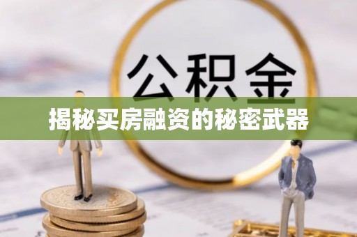 洛浦揭秘买房融资的秘密武器