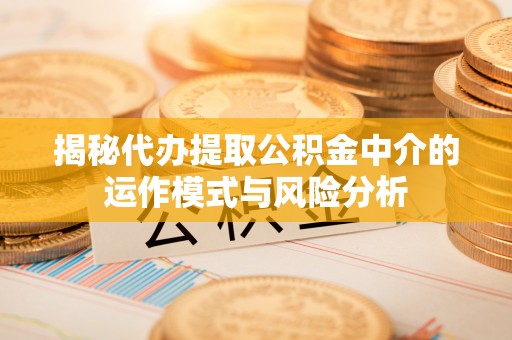 洛浦揭秘代办提取公积金中介的运作模式与风险分析