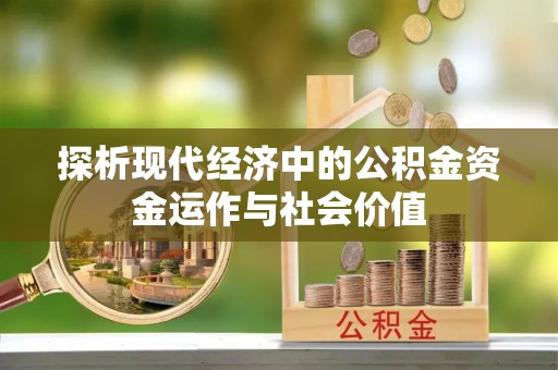 洛浦探析现代经济中的公积金资金运作与社会价值